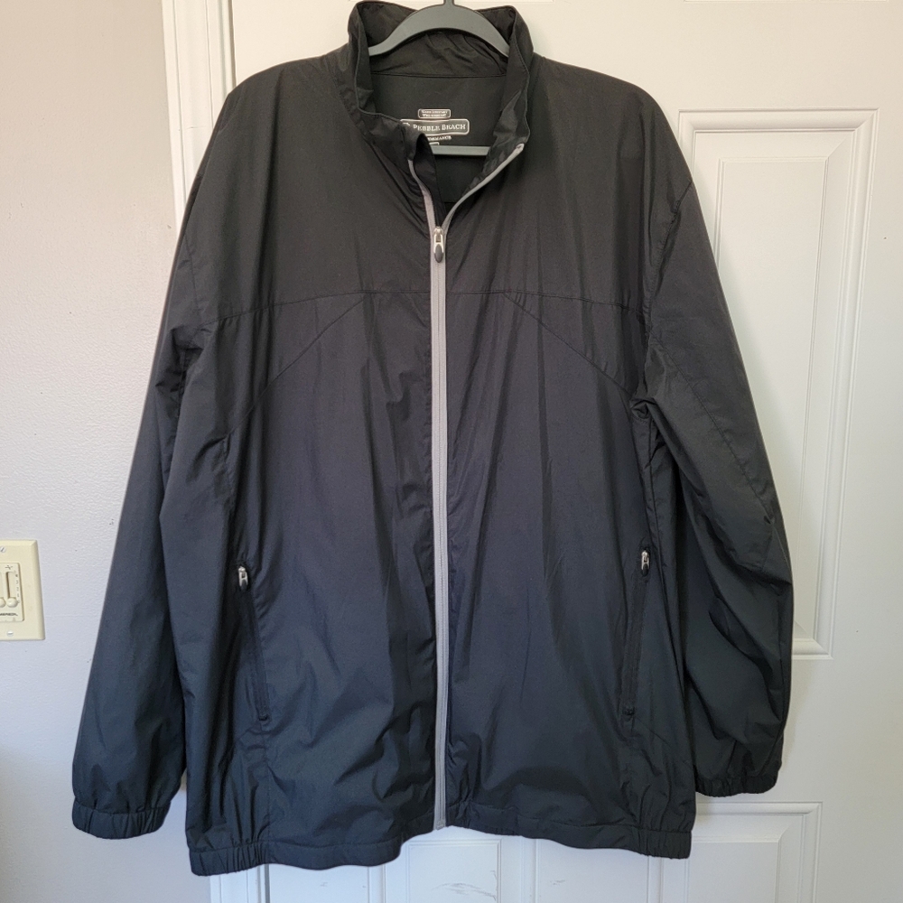 Pebble Beach Full Zip Performance Jacket Wind And Water Resistant Men’s Size XL
